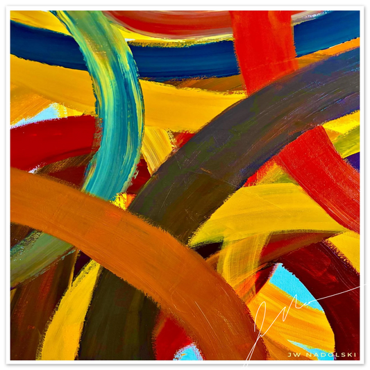 Reds blues yellows, all curved