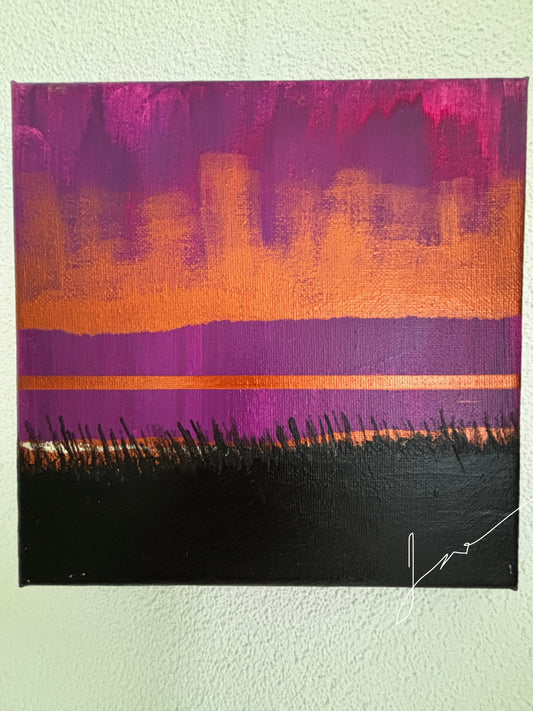 magenta copper black abstract acrylic painting dunes by northern lights